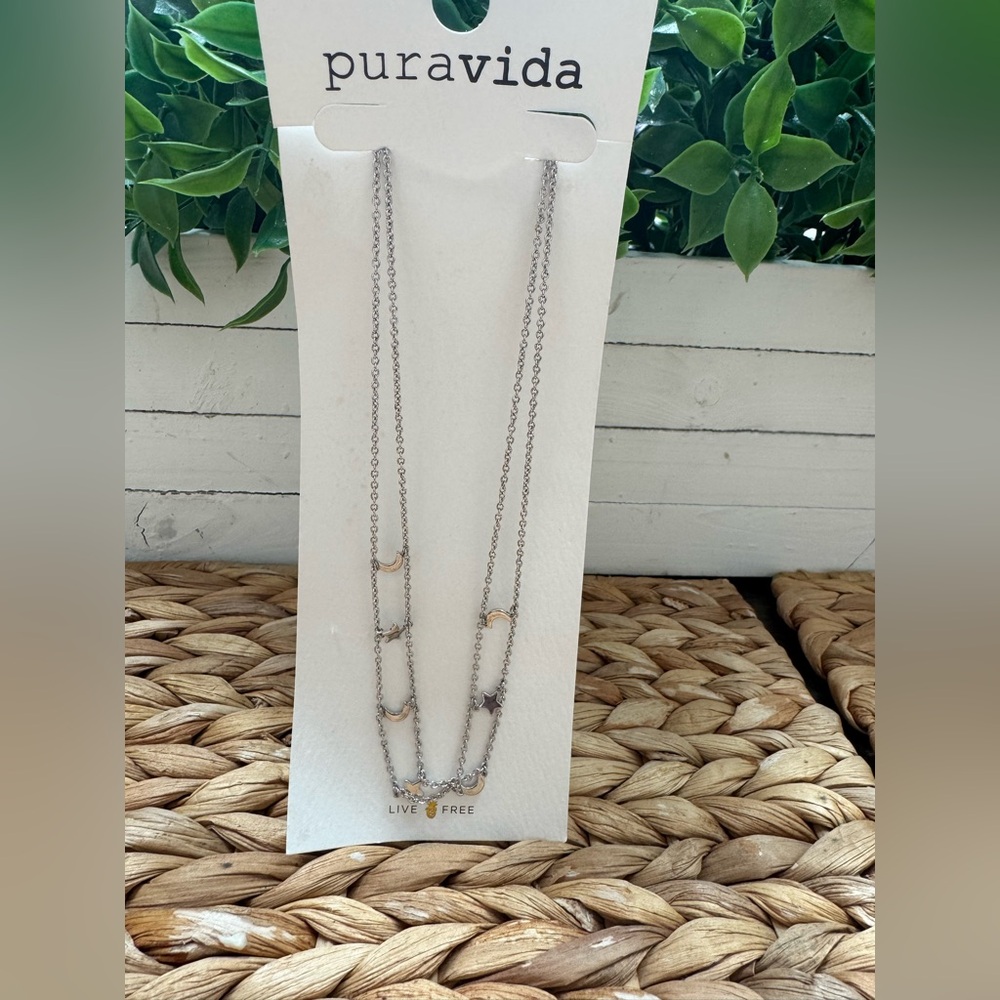 NWT - Puravida Moon and Star Cosmos Choker Necklace - Picture 3 of 4